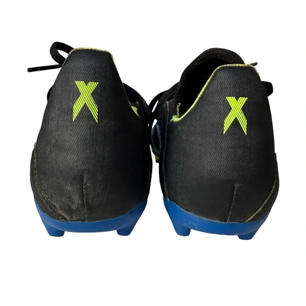 Adidas X 18.3 FG Soccer Cleats Men’s 5 Blue Black Yellow Striped Athletic Shoes